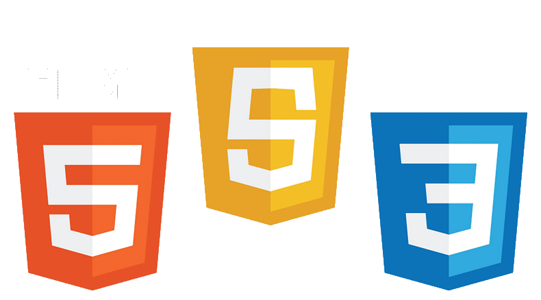 HTML CSS and JavaScript logos